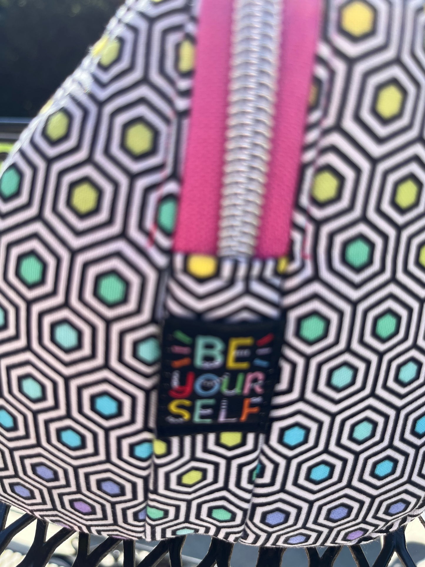 Tula Pink Zepplin Pouch with BE YOURSELF tag