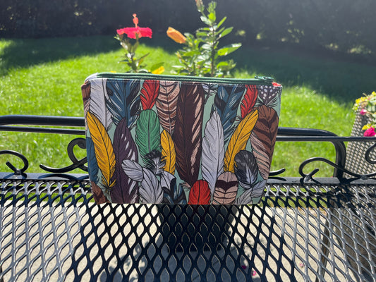 Ray Hauer Birds of a Feather Multicolor Feather Bag