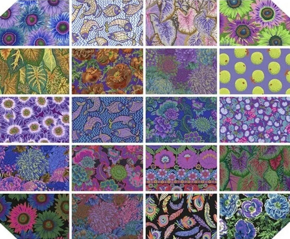 Kaffe Fassett 20 Piece FQ bundle in BRIGHT or DARK